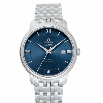  Omega De Ville Prestige 424.10.40.20.03.001 - De Ville Prestige Co-Axial 39.5 mm Automatic Blue Dial Steel Men's W </h1> 