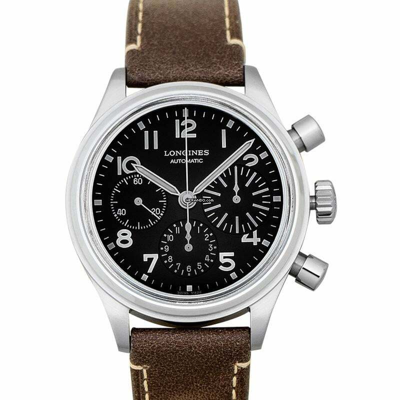 Longines Avigation L28164532 - Avigation Bigeye Chronograph Automatic Black Dial Men's Watch </h1>