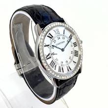 Thumbnail von Cartier Ronde Solo de Cartier Date Quartz 36mm Steel 1TCW DIAMOND Watch </h1>