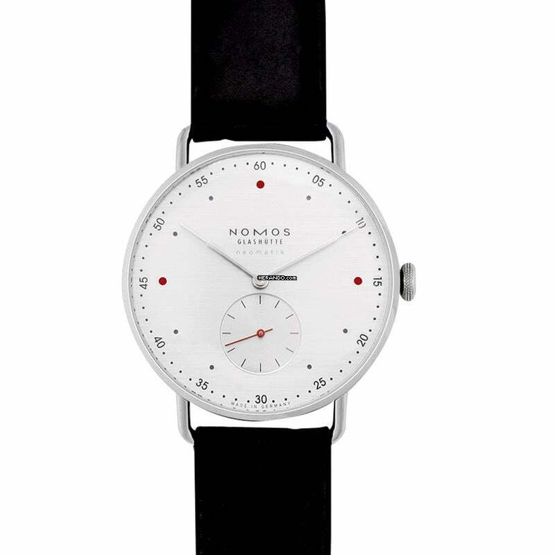 NOMOS Metro Neomatik 1114 - Metro Neomatik 39 Silvercut Automatic White Dial 38.5mm Men's Watch </h1>