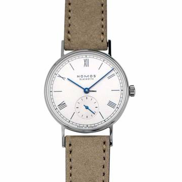  NOMOS Ludwig 33 244 - Ludwig 33 White Silver-plated Dial/Leather 32.8mm </h1> 