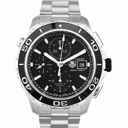  TAG Heuer Aquaracer 500M CAK2110.BA0833 - Aquaracer Chronograph Automatic Black Dial Men's Watch </h1> 
