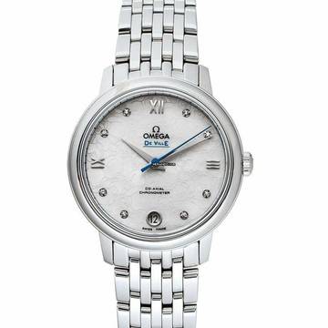  Omega De Ville Prestige 424.10.33.20.55.004 - De Ville Prestige Co-Axial 32.7 mm Orbis Automatic White Dial Diamon </h1> 