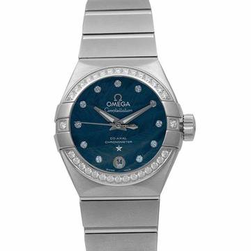  Omega Constellation Ladies 123.15.27.20.53.001 - Constellation Co-Axial 27 mm Automatic Blue Dial Diamonds Ladies Wat </h1> 