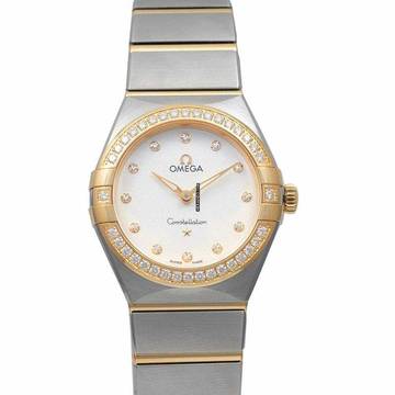  Omega Constellation Quartz 131.25.28.60.52.002 - Constellation Manhattan Quartz 28 mm Quartz Silver Dial Yellow Diamo </h1> 