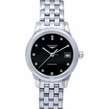  Longines Flagship L42744576 - Flagship Automatic Black Dial Diamond Ladies Watch </h1> 