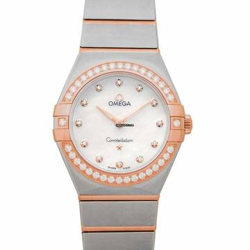  Omega Constellation Quartz 131.25.28.60.55.001 - Constellation Manhattan Quartz 28 mm Quartz White Dial Diamonds Gold </h1> 