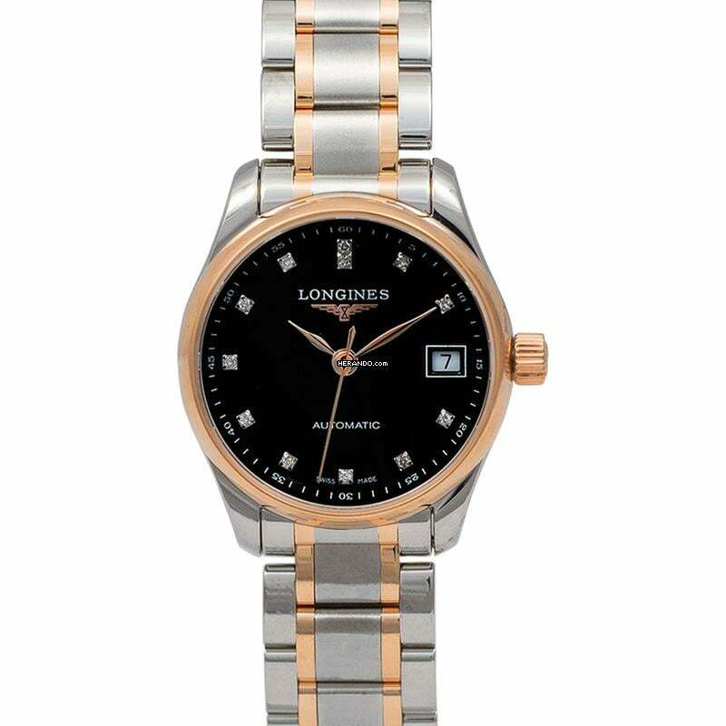 Longines Master Collection L21285597 - Master Collection Automatic Black Dial Diamond Ladies Watch </h1>