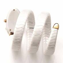 Thumbnail von Bulgari Serpenti 102886 - Serpenti Spiga Quartz White Lacquered Dial Diamond Bezel Ladies Watch </h1>