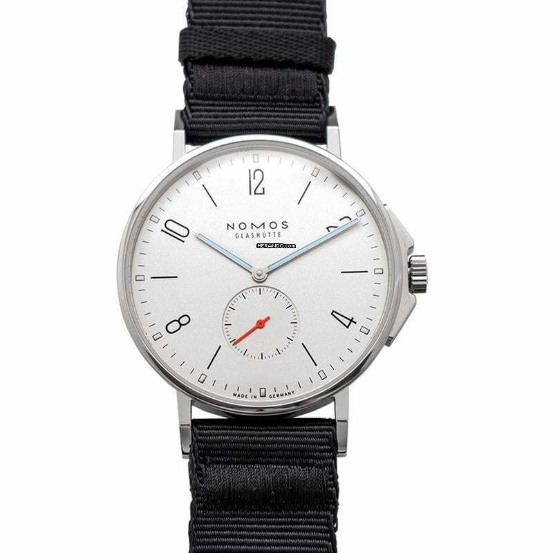 NOMOS Ahoi 550 - Ahoi White Silver-plated Dial Black Textile Strap Automatic Men's Watch/40MM </h1>