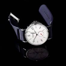 Thumbnail von NOMOS Ahoi 550 - Ahoi White Silver-plated Dial Black Textile Strap Automatic Men's Watch/40MM </h1>