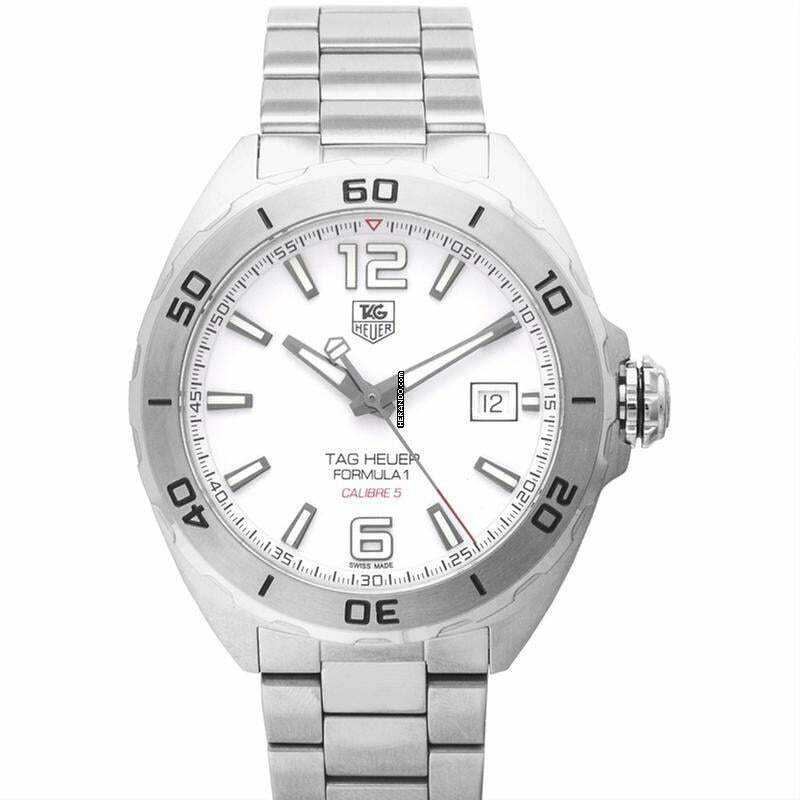 TAG Heuer Formula 1 Calibre 5 WAZ2114.BA0875 - Formula 1 Calibre 5 Automatic White Dial Men's Watch </h1>