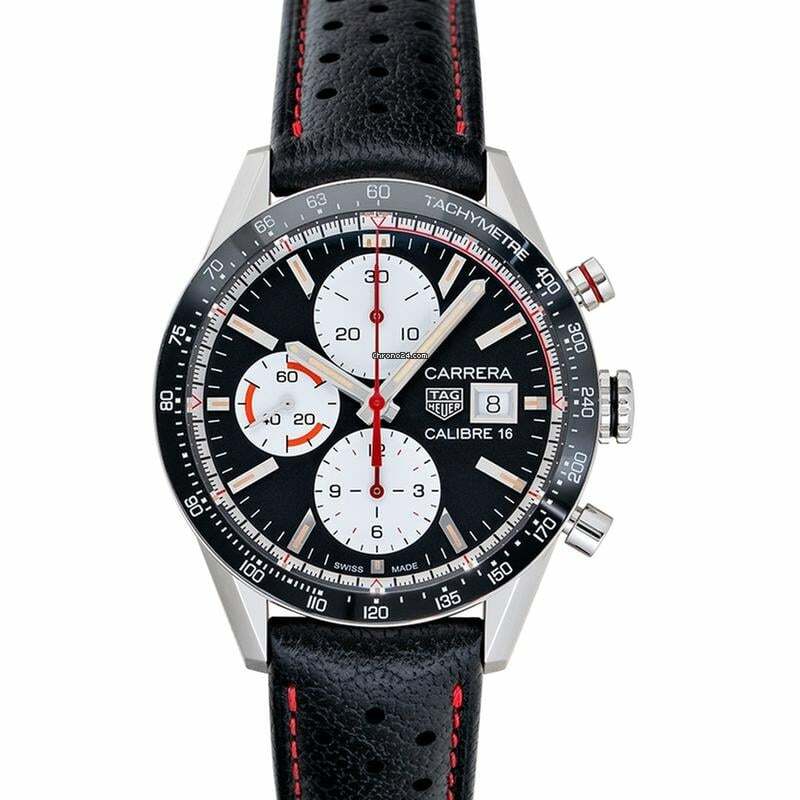 TAG Heuer Carrera Calibre 16 CV201AP.FC6429 - Carrera Calibre 16 Automatic Chronograph Black Dial Men's Watch </h1>