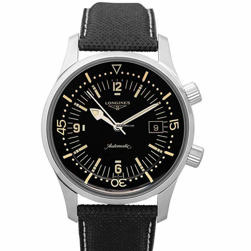 Longines Legend Diver L37744500 - Heritage Legend Diver Automatic Black Dial Men's Watch </h1>