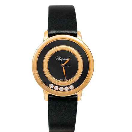  Chopard Happy Diamonds 209429-5102 - Happy Diamonds Quartz Black dial Dial Rose Gold Ladies Watch </h1> 