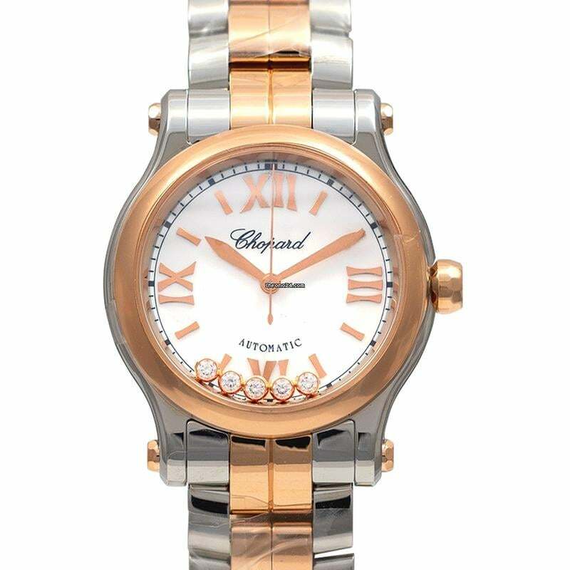 Chopard Happy Sport 278573-6019 - Happy Sport Automatic Mother Of Pearl Dial Stainless Steel Ladies Watch </h1>
