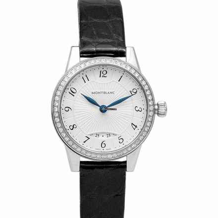  Montblanc Bohème 111208 - Bohème Quartz Silvery-white guilloche Dial Steel Ladies Watch </h1> 