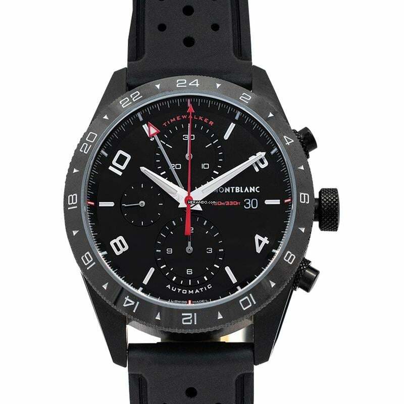 Montblanc Timewalker 116101 - TimeWalker Chronograph UTC Automatic Black Dial Men's Watch </h1>