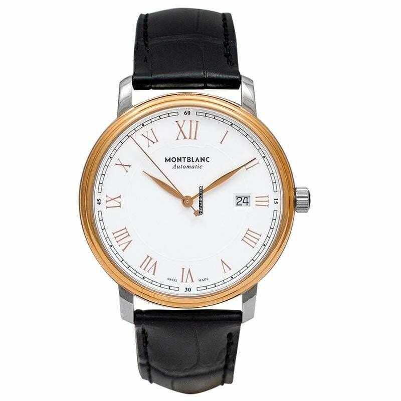 Montblanc Tradition 114336 - Tradition Automatic Date Automatic White Dial Men's Watch </h1>
