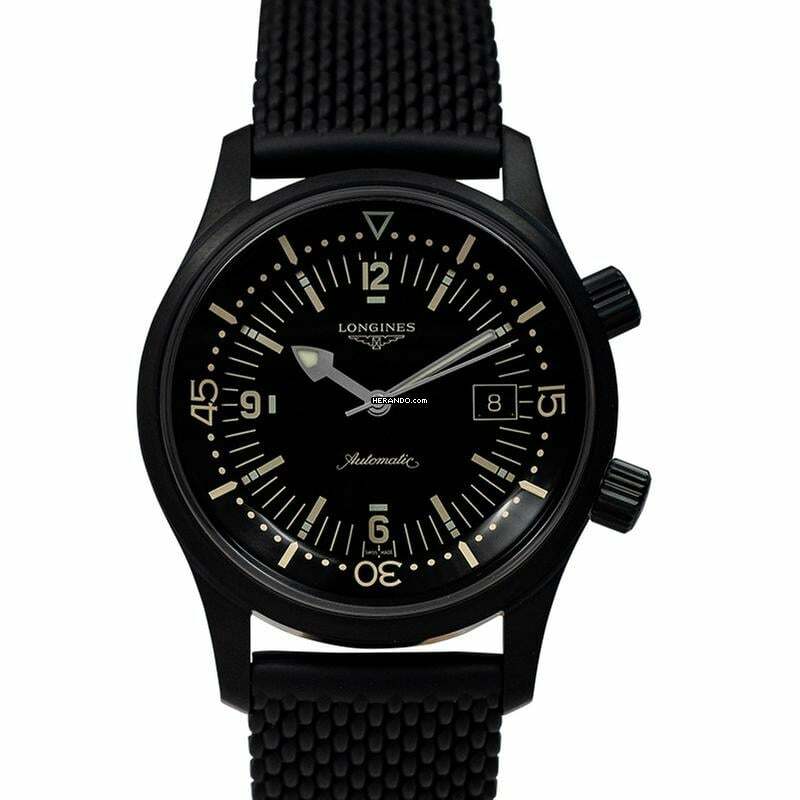 Longines Legend Diver L37742509 - Heritage Legend Diver Automatic Black Dial Men's Watch </h1>