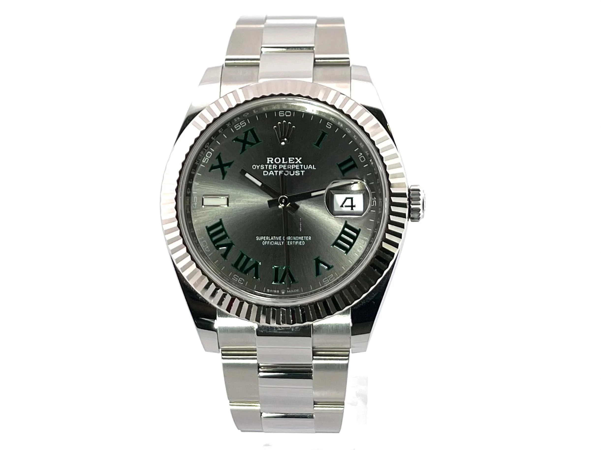 Rolex Datejust 41 Edelstahl Weißgold 126334 Rhodium Römisch Oyster </h1>