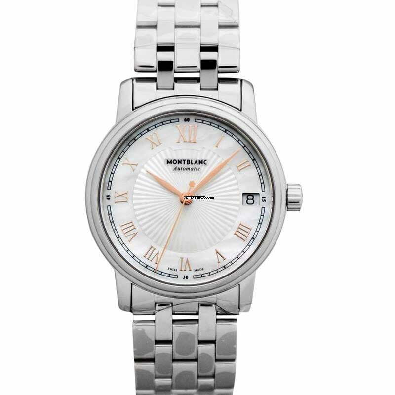 Montblanc Tradition 114367 - Tradition Automatic Date Automatic Mother Of Peral Dial Ladies Watch </h1>
