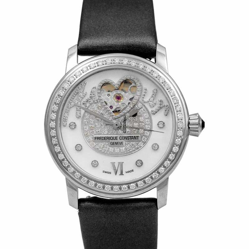Frederique Constant Ladies Automatic Heart Beat FC310SQPV2PD6 - Heart Beat Automatic White Dial Diamond Ladies Watch </h1>