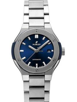  Hublot Classic Fusion Titanium Bracelet Blue 33 Ref. 585.NX.7170.NX  