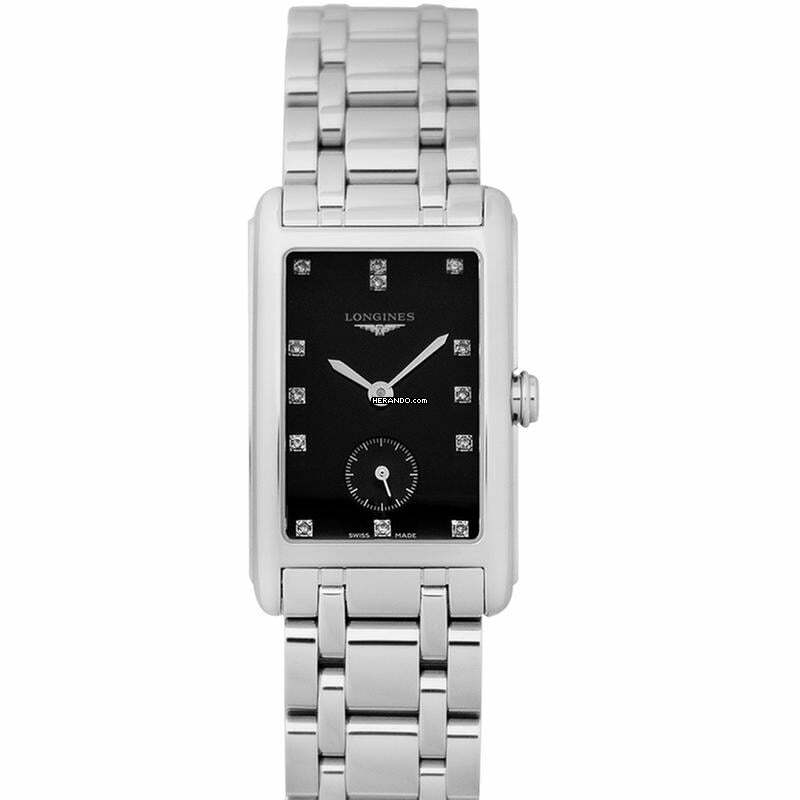 Longines DolceVita L55124576 - DolceVita Quartz Black Dial Diamond Ladies Watch </h1>