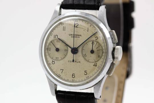  Universal Genève Compur Chronograph Boy Size Cal. 381 
