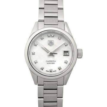 TAG Heuer Carrera Lady WAR2414.BA0776 - Carrera Calibre 9 Automatic White Dial with Diamonds Ladies Watch </h1> 