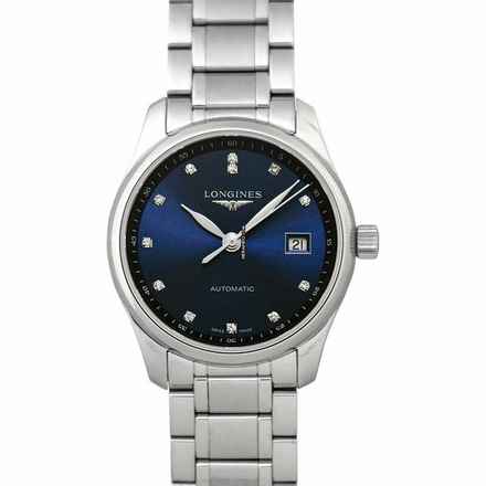  Longines Master Collection L22574976 - Master Collection Automatic Blue Dial Diamond Ladies Watch </h1> 