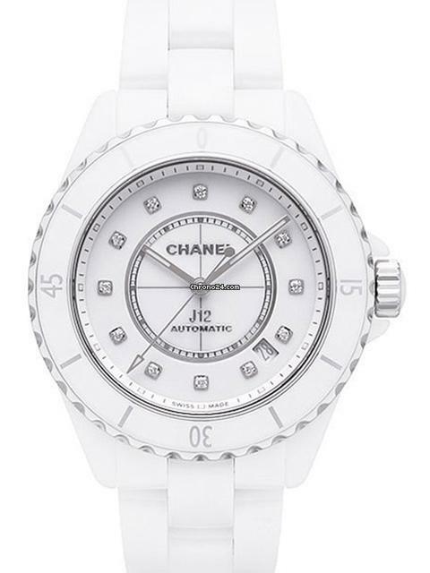 Chanel J12 Automatik 38 Weiß Diamant Ref. H5705 </h1>