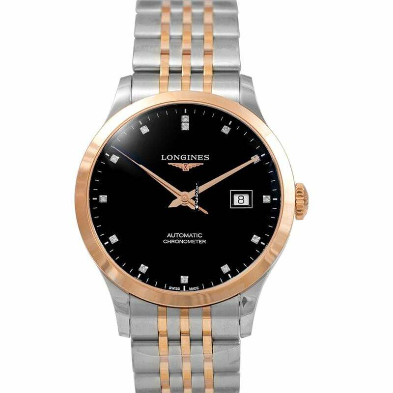 Longines Record L28215577 - Record Automatic Black Dial Men's Watch </h1>