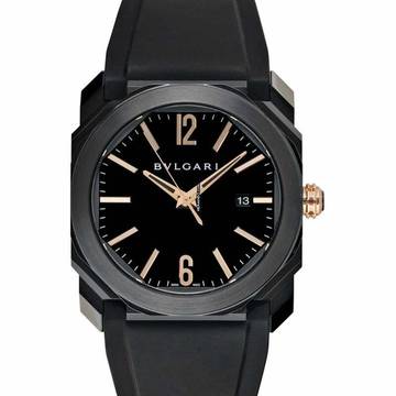  Bulgari Octo 102581 - Octo L'Originale Automatic Black Dial Stainless Steel Men's Watch </h1> 