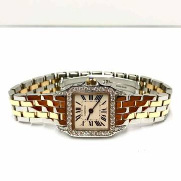  Cartier Santos Demoiselle 2698 2 Tone 20mm .92TCW DIAMOND Watch </h1> 