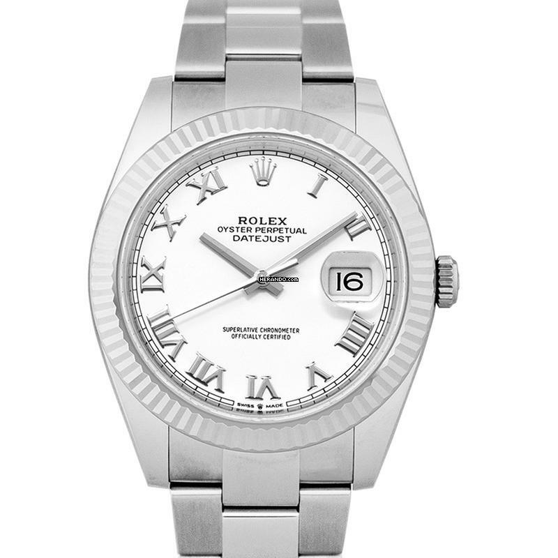 Rolex Datejust 41 126334-0023 - Datejust 41 Automatic White Dial Oystersteel and 18 ct White Gold Men's Watc </h1>