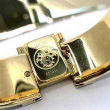 Thumbnail von Hermès LOQUET 18k Goldplated Watch Multi-Color Sapphires & Diamonds </h1>