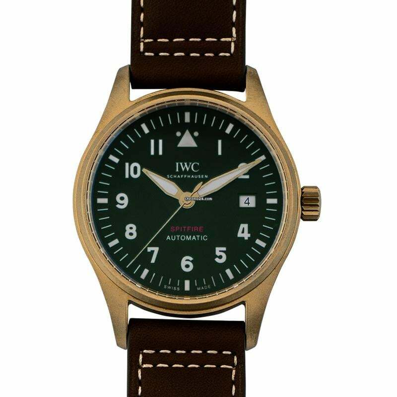 IWC Fliegeruhr IW326802 - Pilot's Watch Automatic Spitfire Automatic Green Dial Men's Watch </h1>