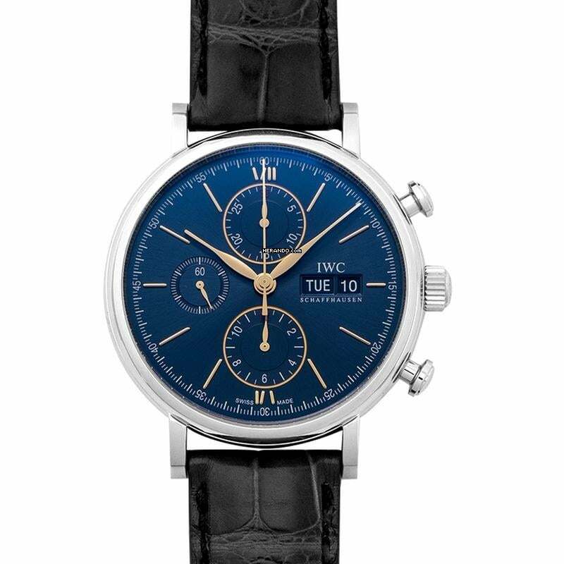 IWC Portofino Chronograph IW391036 - Portofino Chronograph Automatic Blue Dial Men's Watch </h1>