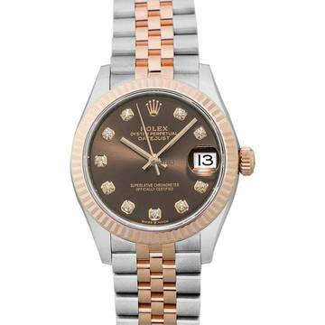  Rolex Datejust 31 278271-0028 - Datejust 31 Automatic Brown Dial Diamond Indexes Oystersteel and 18 ct Evero </h1> 