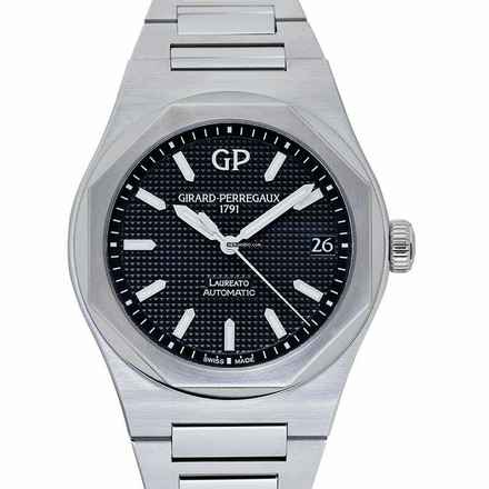 Girard Perregaux Laureato 81010-11-634-11A - Laureato 42 Automatic Stainless Steel Black Watch </h1> 
