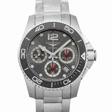  Longines HydroConquest L37834766 - HydroConquest Automatic Grey Dial Chronograph Men's Watch </h1> 