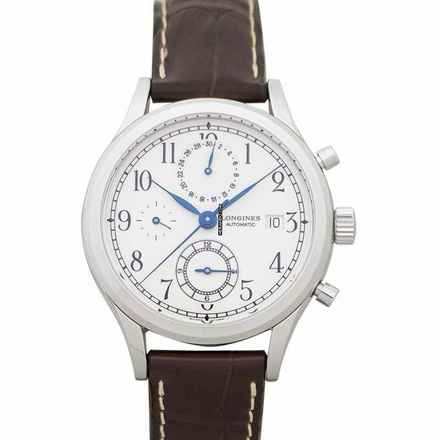  Longines Heritage L28154232 - Heritage Automatic White Dial Chronograph Men's Watch </h1> 