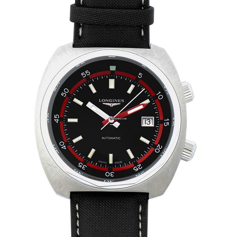 Longines Heritage L27954520 - Heritage Diver Automatic Black & Red Dial Men's Watch </h1>