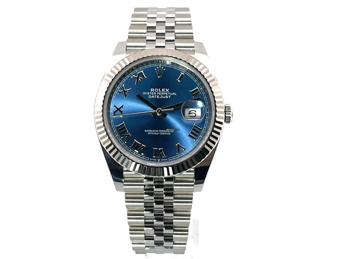 Rolex Datejust 41 Edelstahl Weißgold 126334 Blau Röm Jubile </h1>