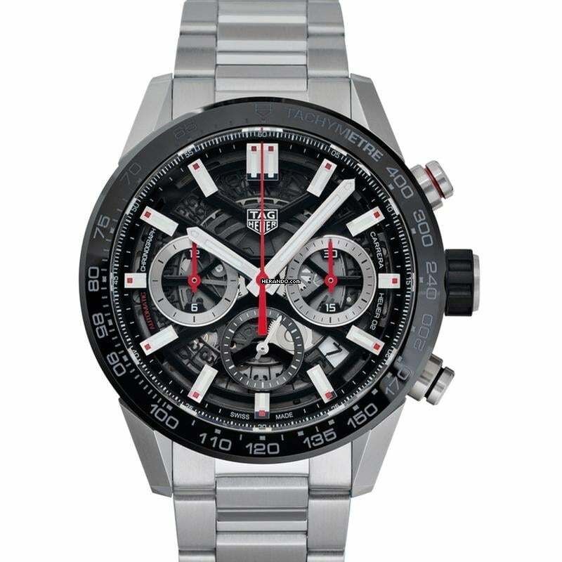 TAG Heuer Carrera CBG2010.BA0662 - Carrera Calibre Heuer 02 Automatic Black Skeleton Dial Men's Watch </h1>
