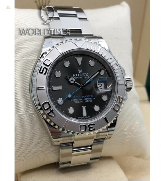 Rolex [NEW] SS/Plat SS 40mm Yacht-Master 116622 Rhodium Dial Watch