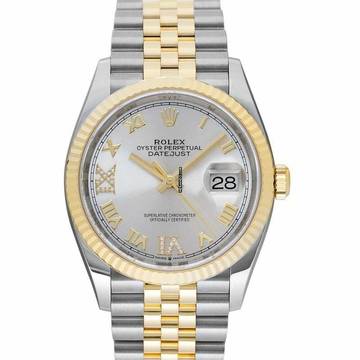  Rolex Datejust 36 126233-0031G - Datejust 36 Steel And 18ct Yellow Gold Automatic Silver Diamond Dial Unisex </h1> 