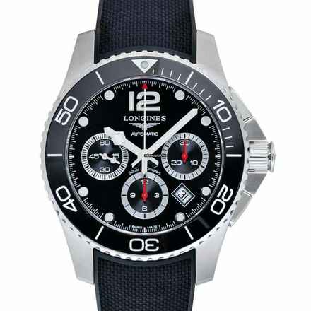  Longines HydroConquest L38834569 - HydroConquest Chronograph Automatic Black Dial Men's Watch </h1> 